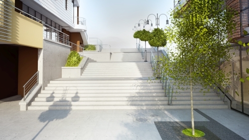 Modernizacja ul. Przechód schodowy w Bielsku-Białej